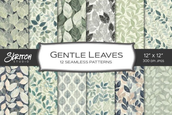 Download Gentle Leaves Seamless Patterns - Premium Bundle