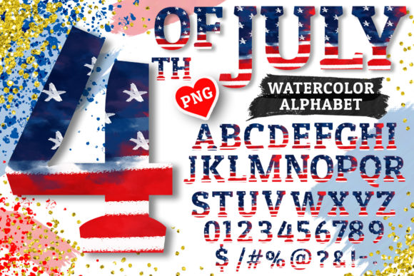 Download 4th of July Alphabet Sublimation PNG - Premium Resources