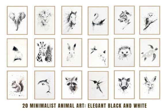 Download Minimalist Animal Art Black and White - Minimalist animal art Collection